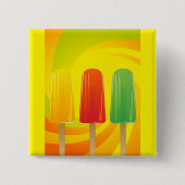 Badge Carré 5 Cm Summer Ice Pops Trio Bright Popsicles (Devant)
