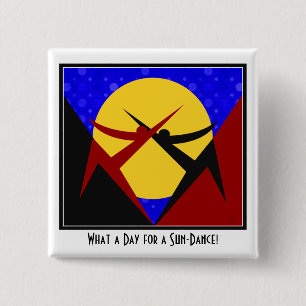 Badge Carré 5 Cm Sun-Danse d'art déco