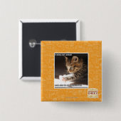 Badge Carré 5 Cm Sunbaff d'owt d'essai (Devant & derrière)