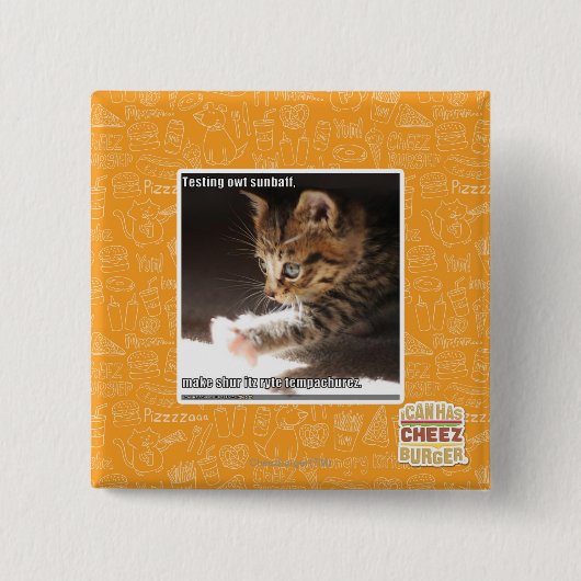 Badge Carré 5 Cm Sunbaff d'owt d'essai (Devant)