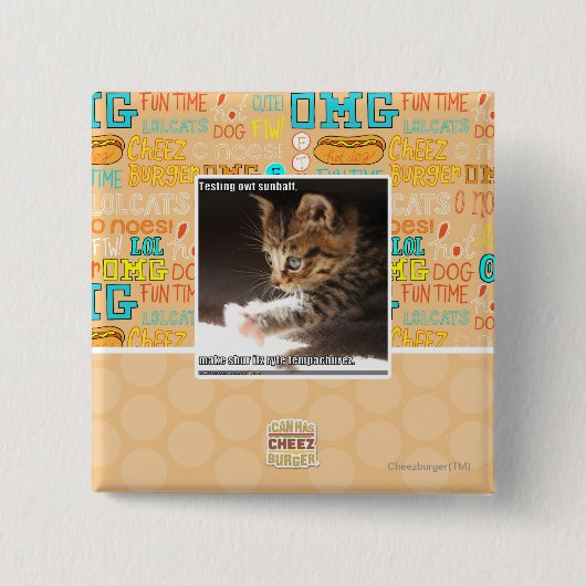 Badge Carré 5 Cm Sunbaff d'owt d'essai (Devant)