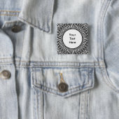 Badge Carré 5 Cm Sunburst 01 (En situation)