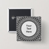 Badge Carré 5 Cm Sunburst 01 (Devant & derrière)