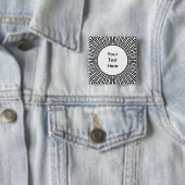 Badge Carré 5 Cm Sunburst 02 (En situation)