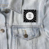 Badge Carré 5 Cm Sunburst 05 (En situation)