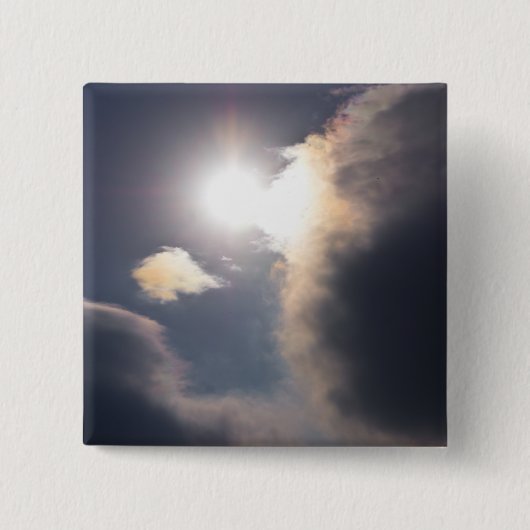 Badge Carré 5 Cm Sundog Rainbow Cloud éclate vêtements et cadeaux (Devant)