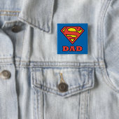 Badge Carré 5 Cm Super papa (En situation)