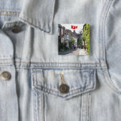 Badge Carré 5 Cm Super ! Rye England (En situation)