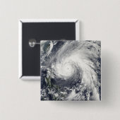 Badge Carré 5 Cm Super typhon Megi (Devant & derrière)