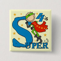 Superhero Boy 4th Birthday Tshirts et cadeaux