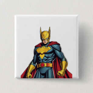 Badge Carré 5 Cm Superheros
