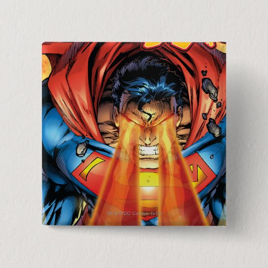 Badge Carré 5 Cm Superman #218 août 05 (Devant)