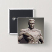 Badge Carré 5 Cm Superman Alternate (Devant & derrière)