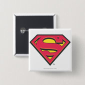 Badge Carré 5 Cm Superman S-Shield | Logo classique (Devant & derrière)