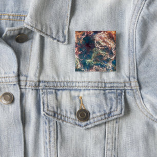 Badge Carré 5 Cm Supernova Resnant Cassiopée A.