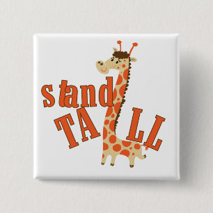 Badge Carré 5 Cm Support de girafe grand