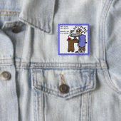 Badge Carré 5 Cm Support d'unité de disque dur humoristique (En situation)