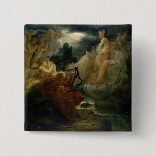 Badge Carré 5 Cm Sur la banque du Lora (Devant)