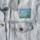 Badge Carré 5 Cm Surf, îles des bancs (En situation)