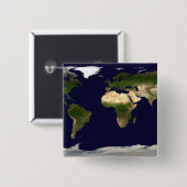 Badge Carré 5 Cm Surface terrestre, Eau faible et Topogra ombragé (Devant & derrière)