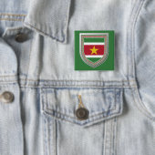 Badge Carré 5 Cm Suriname - Bouclier (En situation)