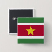 Badge Carré 5 Cm Suriname Flag (Devant & derrière)