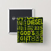 Badge Carré 5 Cm Surnoms (Devant & derrière)