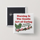 Badge Carré 5 Cm Surveillant de soins (Devant & derrière)