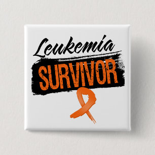 Badge Carré 5 Cm Survivant frais de leucémie