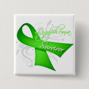 Badge Carré 5 Cm Survivant - Lymphome