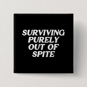 Badge Carré 5 Cm Survivre Purement Hors D'Espèce