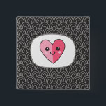 Badge Carré 5 Cm Sushi Pin<br><div class="desc">Mignonne épingle à sushi anime avec. N'aimez-vous pas simplement un bon morceau de sushi ? Cette épingle mignonne montre votre bon goût pour la cuisine japonaise. Conçu pour vous par Blackberry Boulevard.</div>