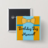 Badge Carré 5 Cm Suspendants pour garçon et cravate pour garçon d'a (Devant & derrière)