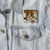 Badge Carré 5 Cm Suspens, affiche (En situation)