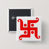 Badge Carré 5 Cm swastika (Devant & derrière)