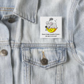 Badge Carré 5 Cm Sweet Dreams sont faits de fromage mignon Souris r (En situation)
