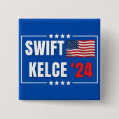 Badge Carré 5 Cm Swift Kelce 24 (Devant)