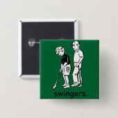 Badge Carré 5 Cm Swingers. (Devant & derrière)