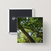 Badge Carré 5 Cm Sycamore Tree Nature verte (Devant & derrière)