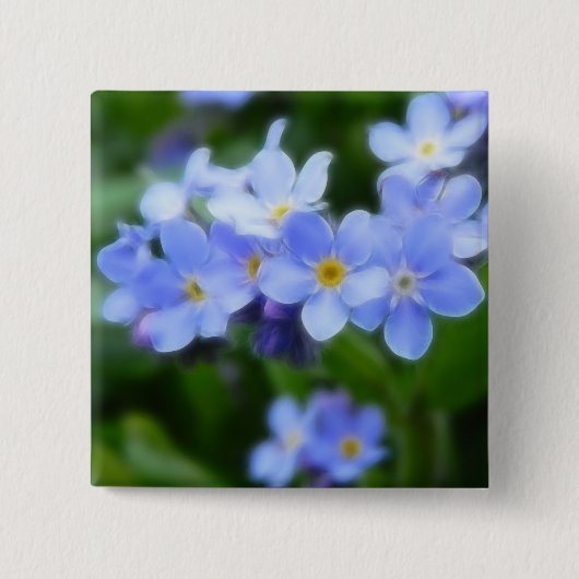 Badge Carré 5 Cm Sylvatica de Myosotis - myosotis des marais (Devant)