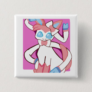 Badge Carré 5 Cm Sylveon (pokemon)