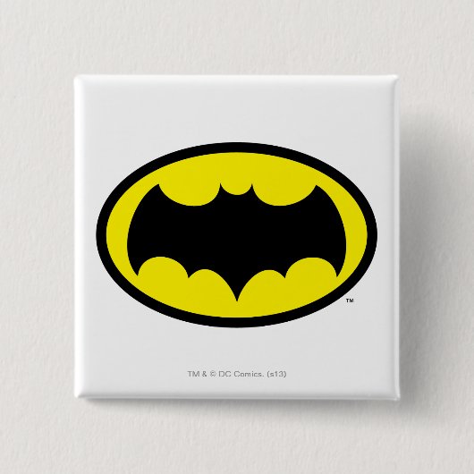 Badge Carré 5 Cm Symbole Batman (Devant)