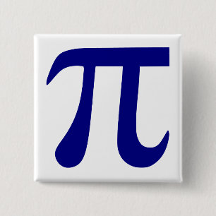 Badge Carré 5 Cm Symbole bleu marine Pi