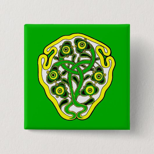 Badge Carré 5 Cm Symbole celtique (Devant)