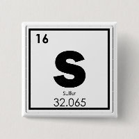 Symbole chimique de l'élément de soufre formule ch