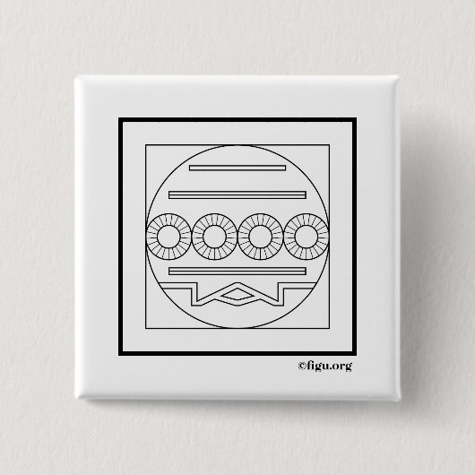 Badge Carré 5 Cm Symbole de mission/tâche (Devant)