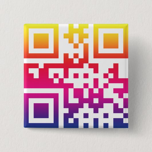 Badge Carré 5 Cm Symbole ☮ de paix — Code QR (Devant)