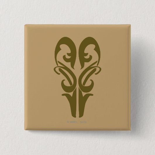 BADGE CARRÉ 5 CM SYMBOLE LEGOLAS GREENLEAF™ (Devant)