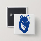 Badge Carré 5 Cm Symbole loup (Devant & derrière)