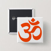 Badge Carré 5 Cm Symbole Om indien (Devant & derrière)